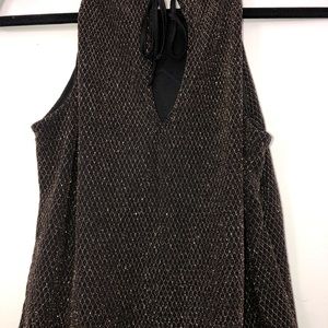 Express black and gold top